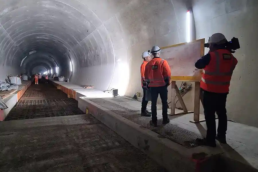 Dreharbeiten im Tunnel mit dig it! media